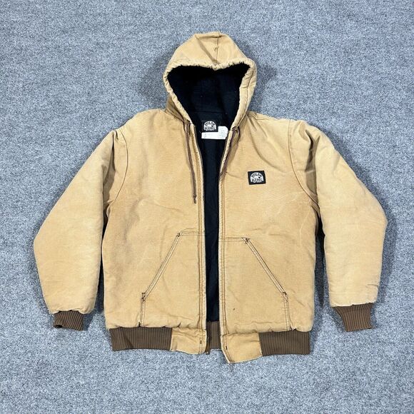 Polar King Other - Vintage Polar King by Key Canvas Jacket Mens Large 44 Regular Khaki Hooded USA